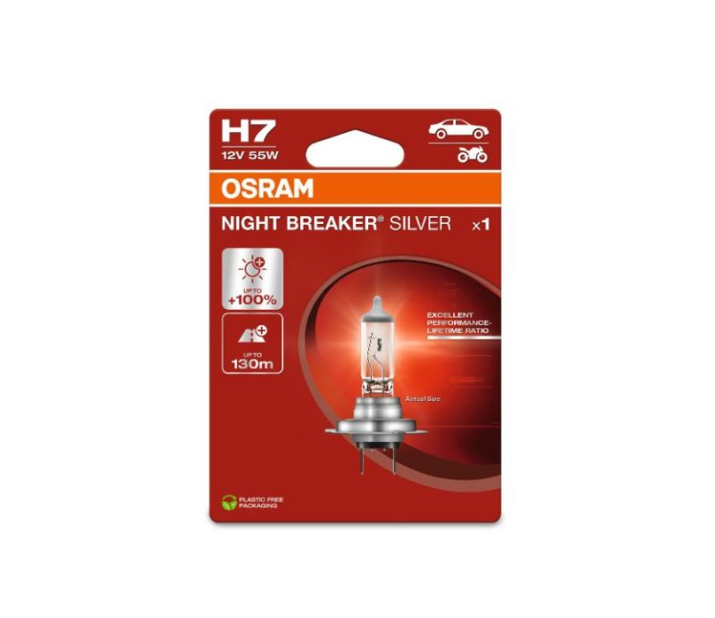 OSRAM H7 12V NIGHT BREAKER SILVER